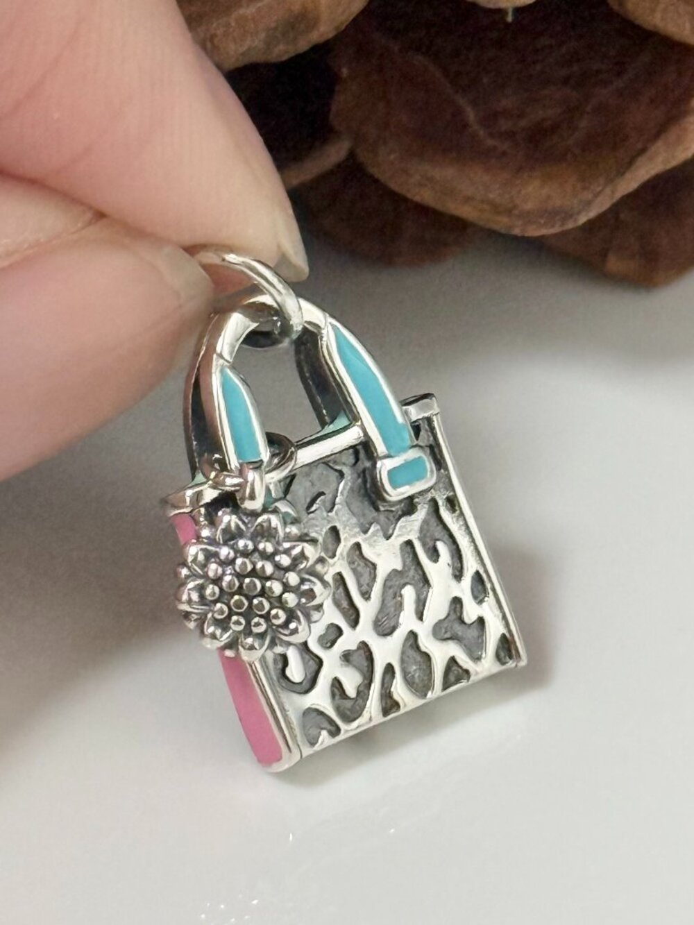 Enamel Consuela Classic Tote Charm